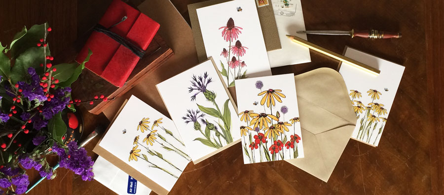 image of flower greeting cards