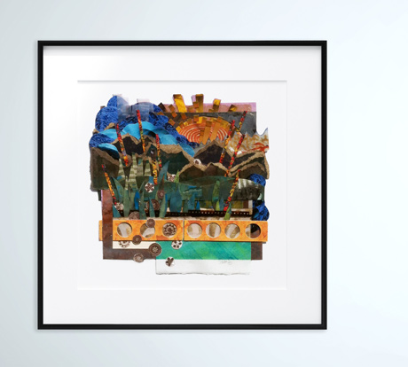 image of mixed media painting titled Watershed