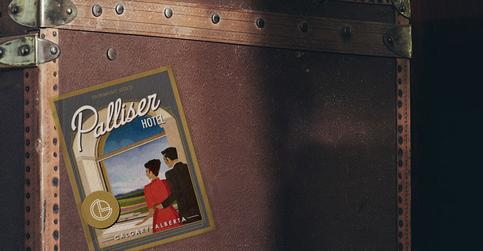 image of custom Palliser Hotel luggage label