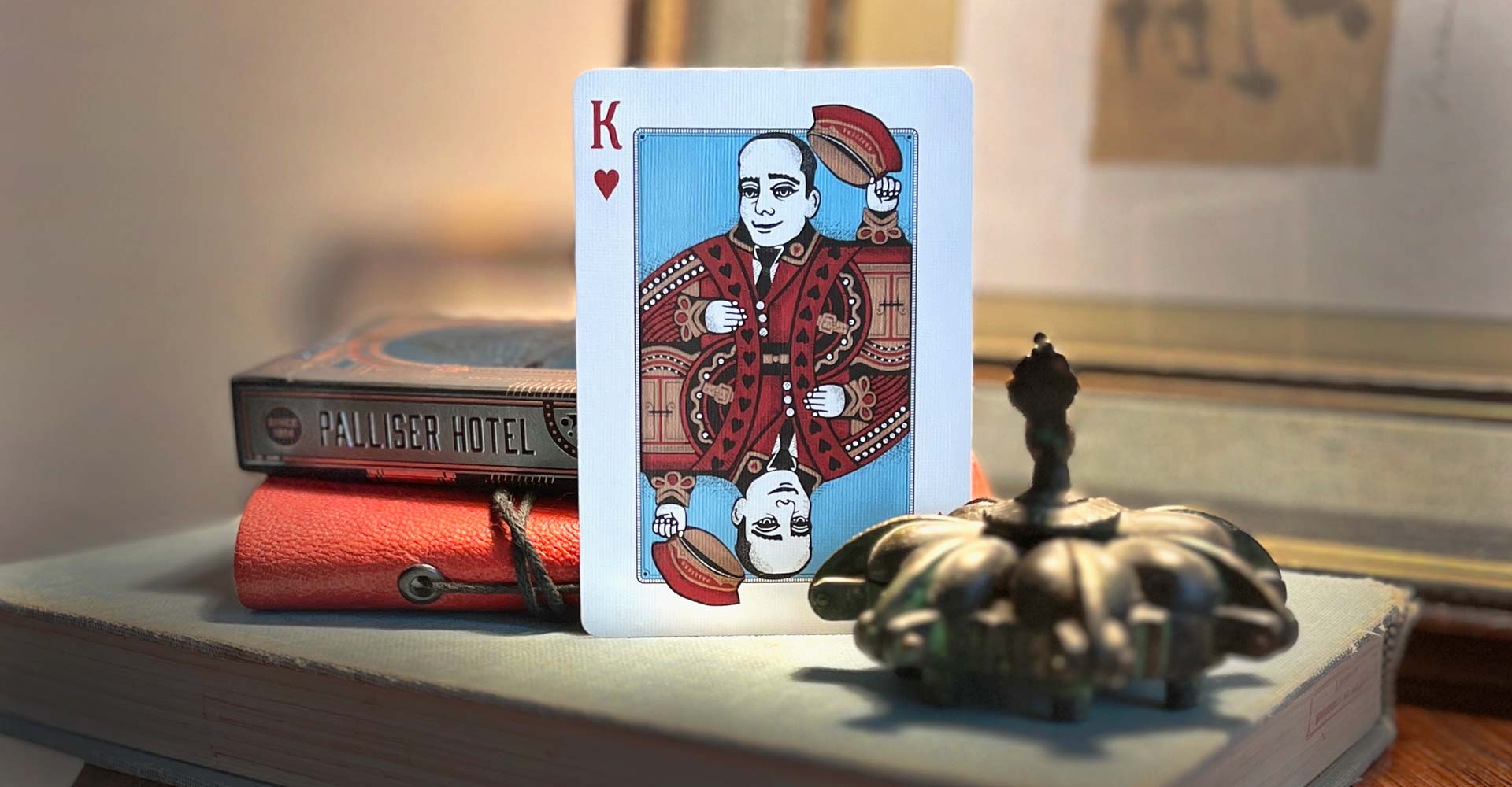 image of custom Palliser Hotel playing card, King of Hearts