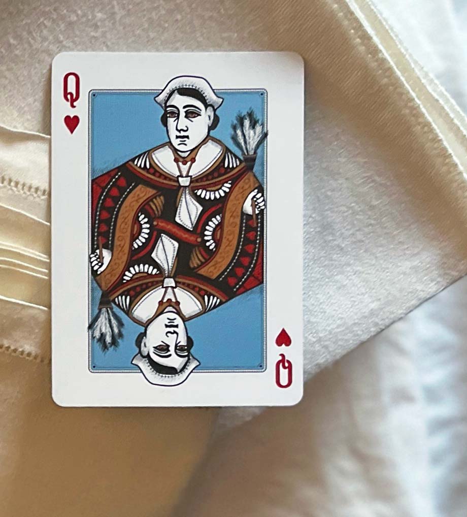 image of custom Palliser Hotel playing card, Queen of Hearts