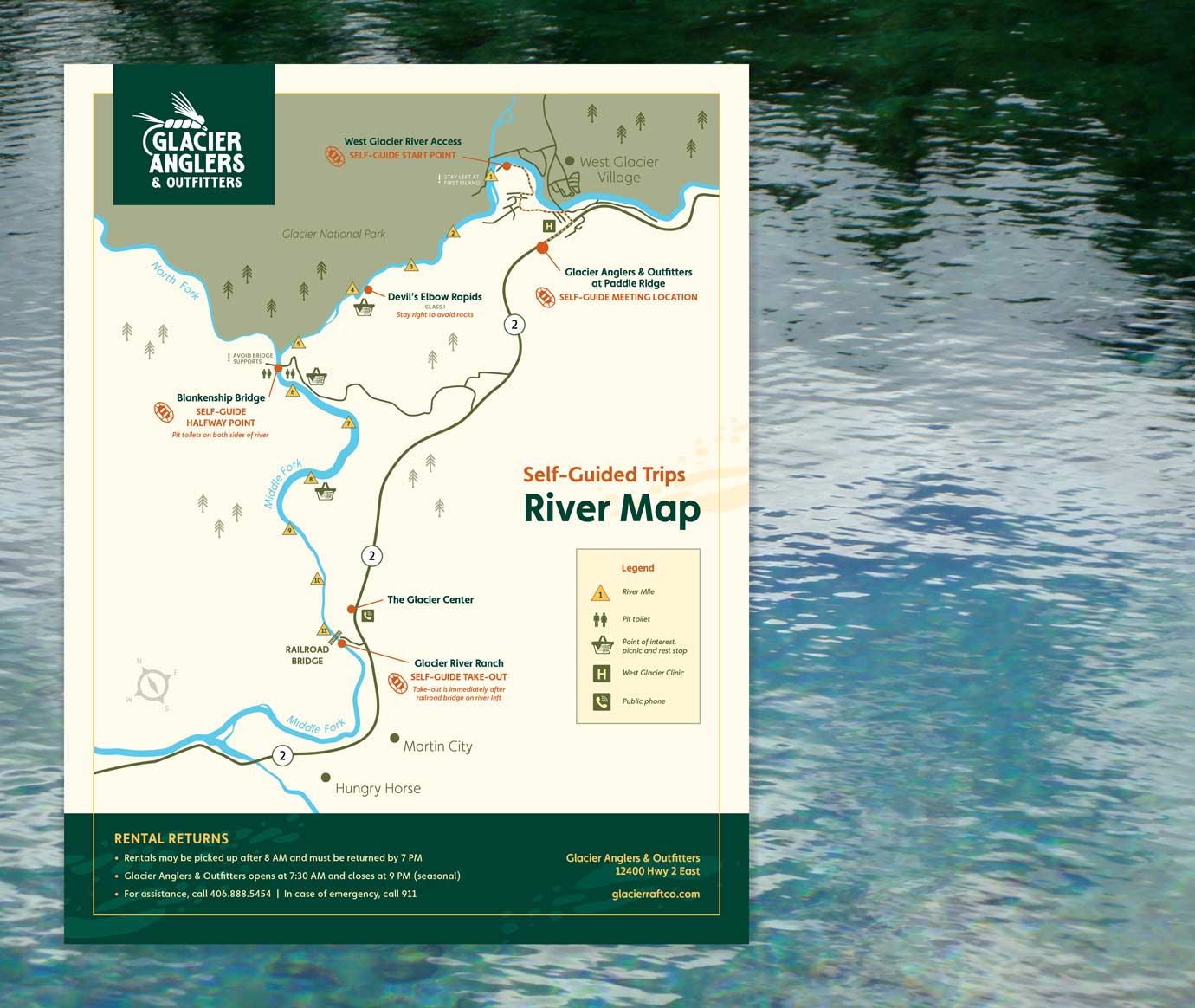 image of Glacier Anglers & Outfitters River Map